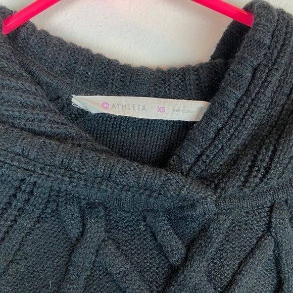 Athleta Merino Wool Hooded Cable Knit Sweater - Picture 6 of 6